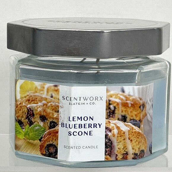 Other - Scentworx Slatkin Candle Lemon Blueberry Scone 8oz  2 Wick Dessert